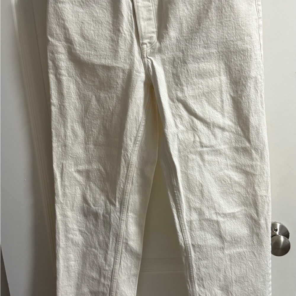 Abercrombie & Fitch High Rise Jeans in Cream